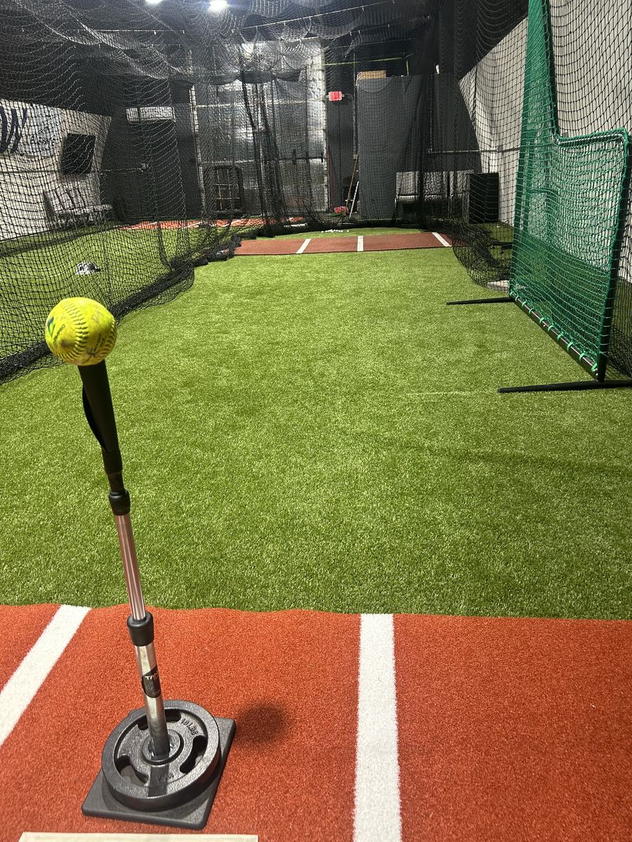 45ft cage with batting tee at Elevate Athletic Training
